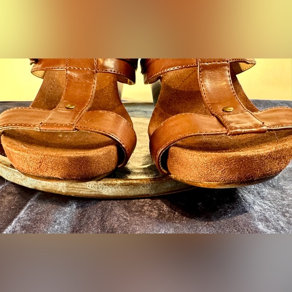 NINE WEST - Women’s Slip-on Wedge Sandler Sz 7.5 - BROWN - Picture 6 of 15